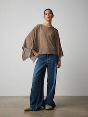 Oatmeal - Cape Long Sleeve Top - Imaginea 4 din 4