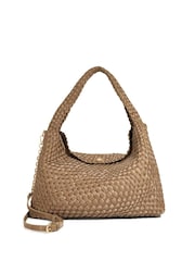 Dune London Brown Large Deliberate L Woven Slouch Bag - Image 1 of 5
