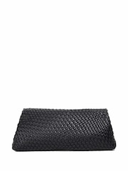 Dune London Black Encourage Woven Clutch Bag - Image 2 of 5