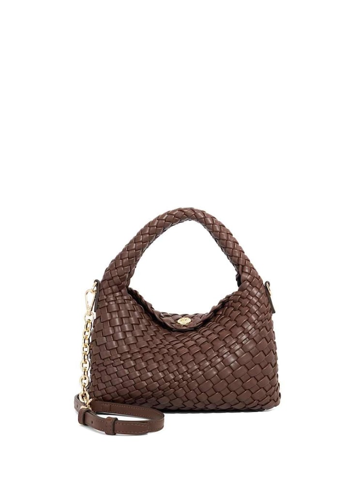 Dune London Brown Mini Dinkydeliberate Woven Slouch Brown Bag - Image 1 of 5
