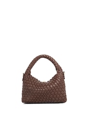 Dune London Brown Mini Dinkydeliberate Woven Slouch Brown Bag - Image 2 of 5