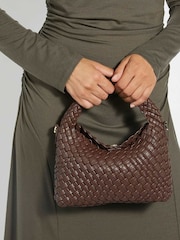 Dune London Brown Mini Dinkydeliberate Woven Slouch Brown Bag - Image 5 of 5