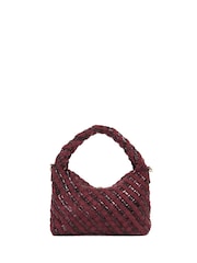 Dune London Purple Mini Dinkydeliberate Woven Slouch Bag - Image 2 of 5