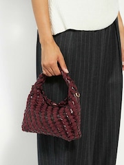 Dune London Purple Mini Dinkydeliberate Woven Slouch Bag - Image 5 of 5