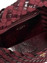Dune London Purple Dinky deliberate Mini Woven Slouch Bag - Image 6 of 7