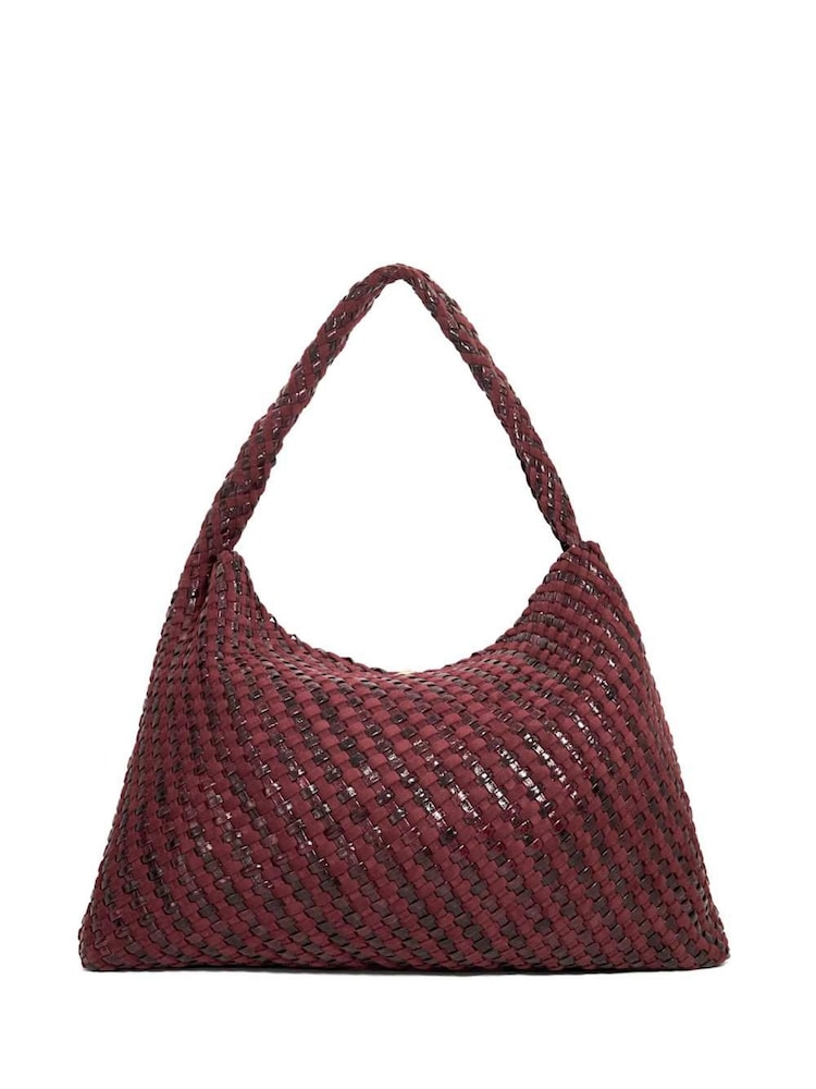 Dune London Purple Xl Xl Deliberate Woven Slouch Bag - Image 2 of 4