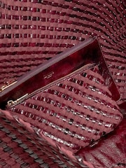 Dune London Purple Xl Xl Deliberate Woven Slouch Bag - Image 3 of 4