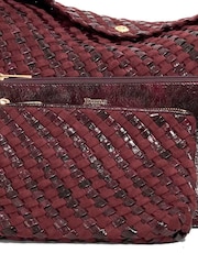 Dune London Purple Xl Xl Deliberate Woven Slouch Bag - Image 4 of 4