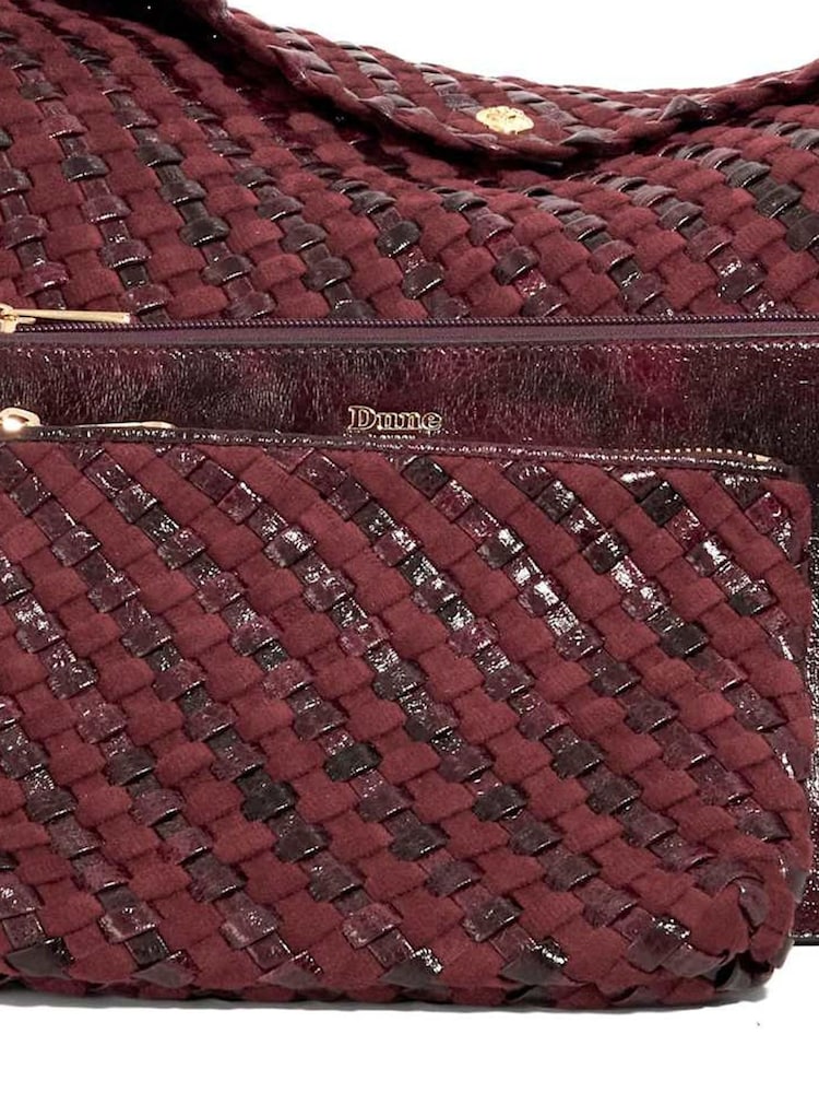 Dune London Purple Xl Xl Deliberate Woven Slouch Bag - Image 4 of 4