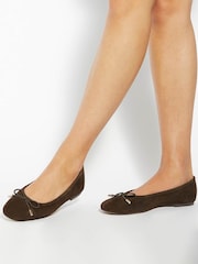Dune London Brown Highest Flexible Sole Contrast Ballet Pump - Image 1 of 6