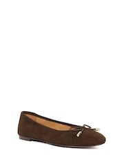 Dune London Brown Highest Flexible Sole Contrast Ballet Pump - Image 3 of 6