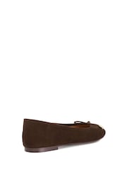 Dune London Brown Highest Flexible Sole Contrast Ballet Pump - Image 4 of 6