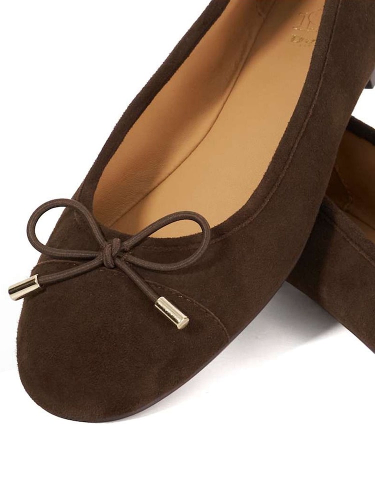 Dune London Brown Highest Flexible Sole Contrast Ballet Pump - Image 6 of 6