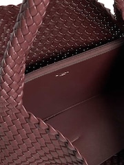 Dune London Red Large Deliberate L Woven Slouch Bag - Image 3 of 4