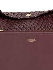 Dune London Red Large Deliberate L Woven Slouch Bag - Image 4 of 4