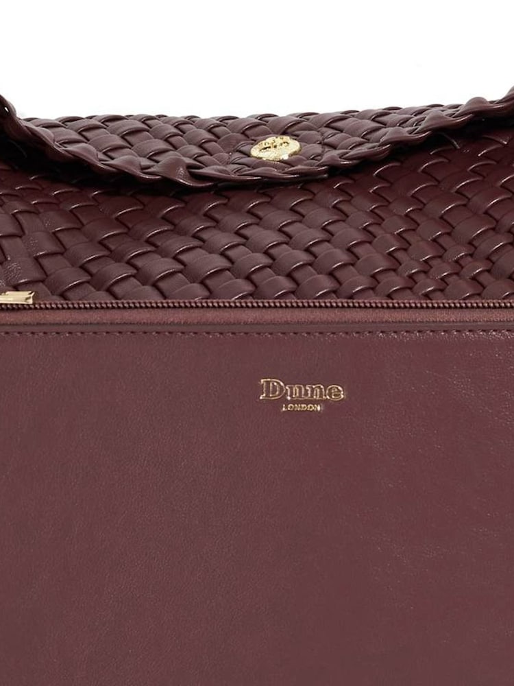 Dune London Red Large Deliberate L Woven Slouch Bag - Image 4 of 4