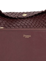 Dune London Red Deliberate Large Woven Slouch Bag - Image 5 of 5