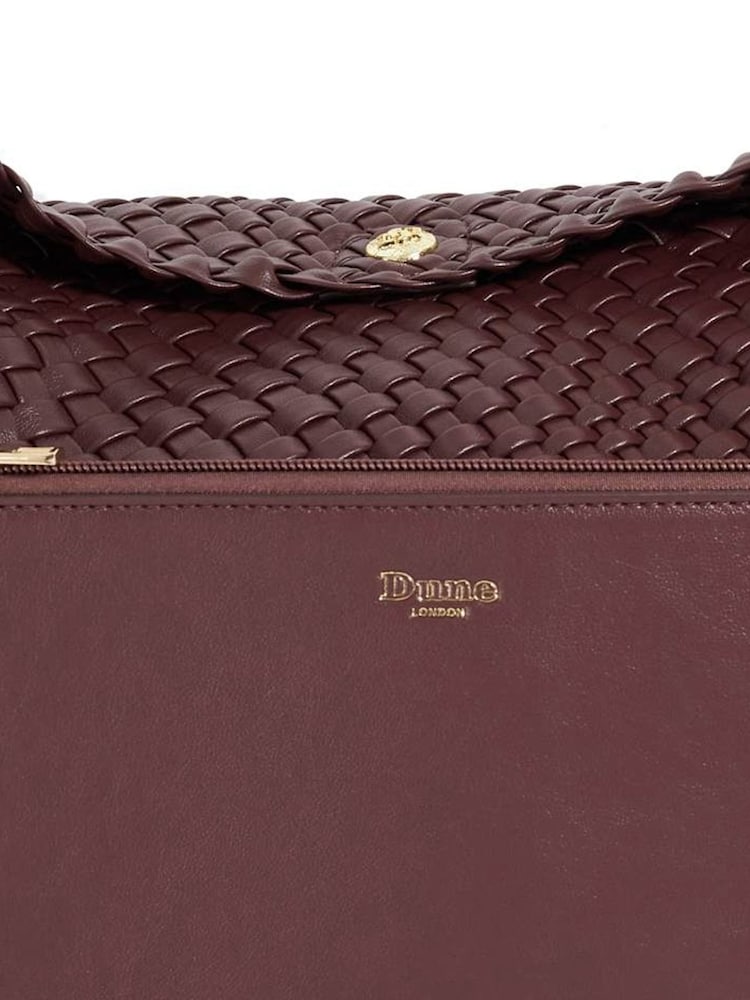 Dune London Red Deliberate Large Woven Slouch Bag - Image 5 of 5