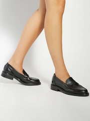 Dune London Black Giya Penny Loafers - Image 1 of 6