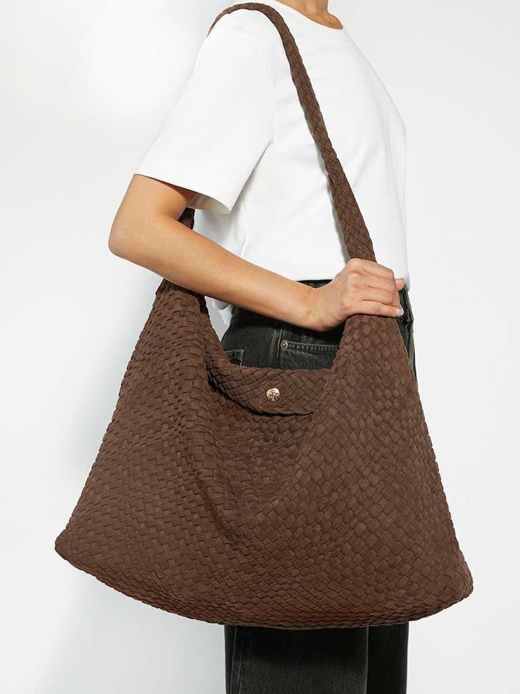Dune London Brown Xl Xl Deliberate Woven Slouch Brown Bag - Image 5 of 5 Dune London Brown Xl Xl Deliberate Woven Slouch Brown Bag - Image 5 of 5