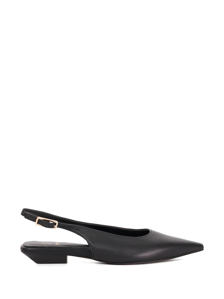 Dune London Black Hostess Angle Heel Slingback Shoes - Image 1 of 5 Dune London Black Hostess Angle Heel Slingback Shoes - Image 1 of 5