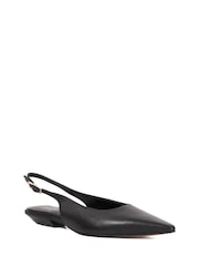 Dune London Black Hostess Angle Heel Slingback Shoes - Image 2 of 5