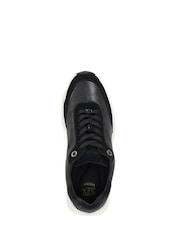 Dune London Black Emotion Gold Clip Lace-Up Runner Trainers - Image 4 of 5