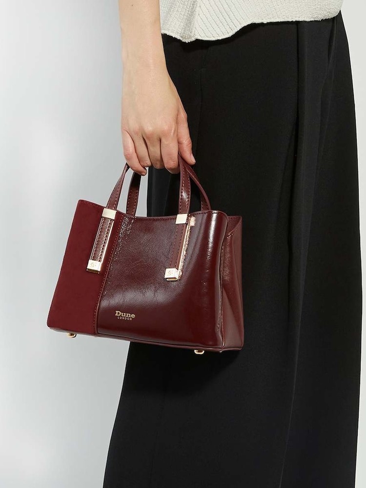 Dune London Red Mini Dinkydorry 3 Part Tote Bag - Image 5 of 5