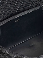 Dune London Black Large Deliberate L Woven Slouch Bag - Image 5 of 5