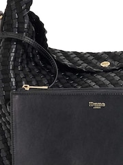 Dune London Black Deliberate Large Woven Slouch Bag - Image 6 of 6