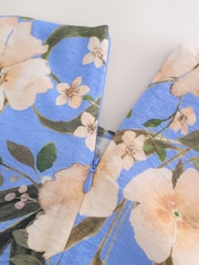 Blue Floral Print Sleeveless Column A-Line Maxi Dress - Image 3 of 4