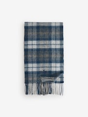 Hackett Cashmere Wool Logo Plaid Scarf - Image 1 of 1