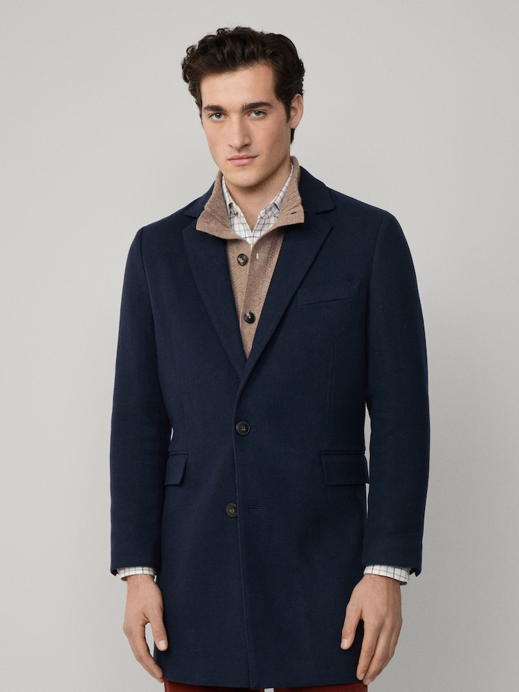 Hackett Blue Wool Overcoat - Image 2 of 7 Hackett Blue Wool Overcoat - Image 2 of 7
