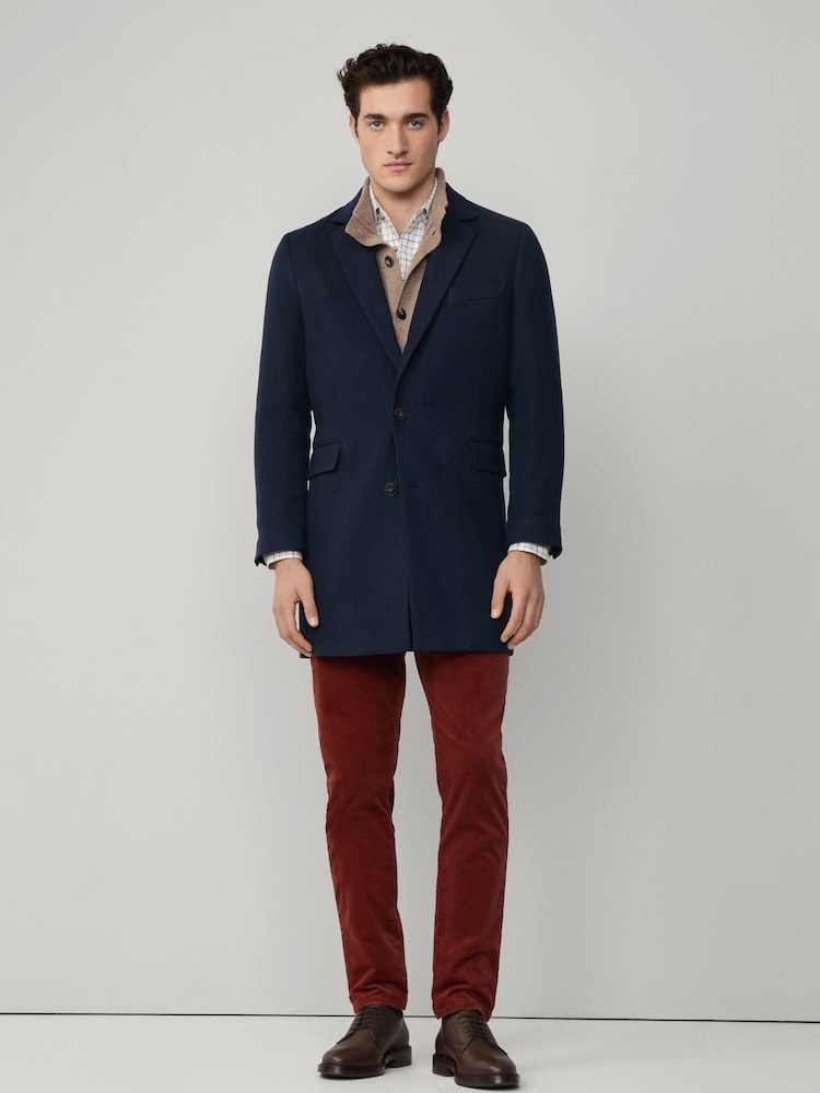 Hackett Blue Wool Overcoat - Image 7 of 7 Hackett Blue Wool Overcoat - Image 7 of 7