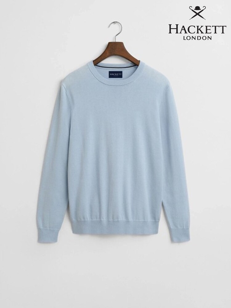 Hackett Cotton Embroidered Logo Crewneck Jumper - Image 8 of 8 Hackett Cotton Embroidered Logo Crewneck Jumper - Image 8 of 8