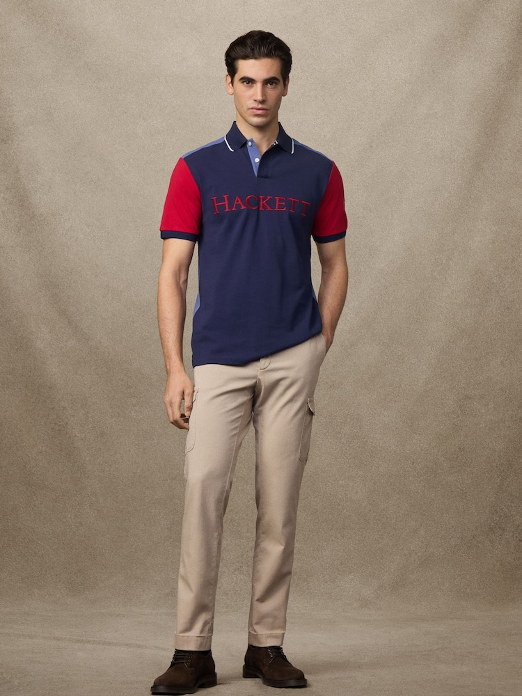 Hackett Blue Heritage Number Multi Polo Shirt - Image 6 of 6 Hackett Blue Heritage Number Multi Polo Shirt - Image 6 of 6