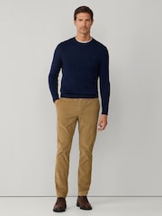 Hackett Pure Cotton Crew Neck Cable Jumper - Image 6 of 7