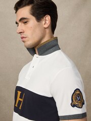 Hackett Heritage Crest Panel White Polo Shirt - Image 2 of 6