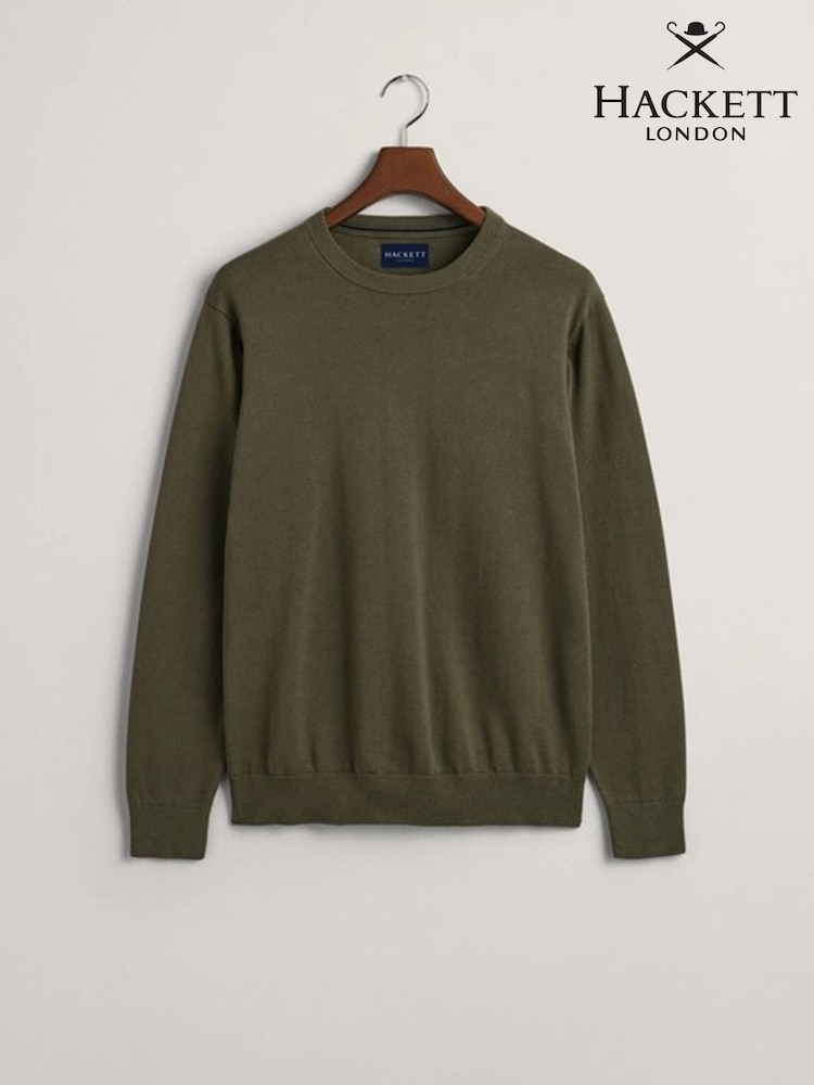 Hackett Cotton Embroidered Logo Crewneck Jumper - Image 10 of 10 Hackett Cotton Embroidered Logo Crewneck Jumper - Image 10 of 10