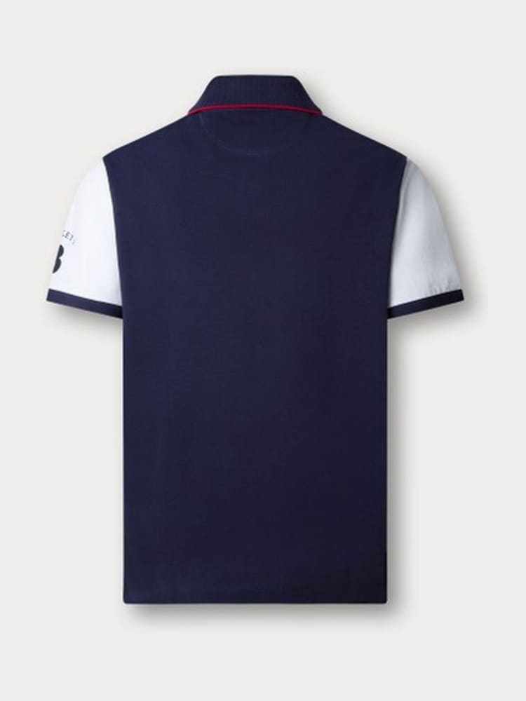 قميص بولو كلاسيكي بكُم قصير أحمر مع شريط أرقام من Hackett - صورة 9 من 9 قميص بولو كلاسيكي بكُم قصير أحمر مع شريط أرقام من Hackett - صورة 9 من 9