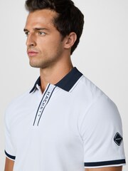 Hackett HS Golf Zip Placket Polo Shirt - Image 3 of 6