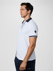 Hackett HS Golf Zip Placket Polo Shirt - Image 4 of 6