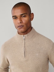 Hackett Lambswool Quarter Zip Jumper - Image 3 of 7