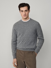 Hackett Lambswool Cable Crew Neck Jumper - Image 2 of 6