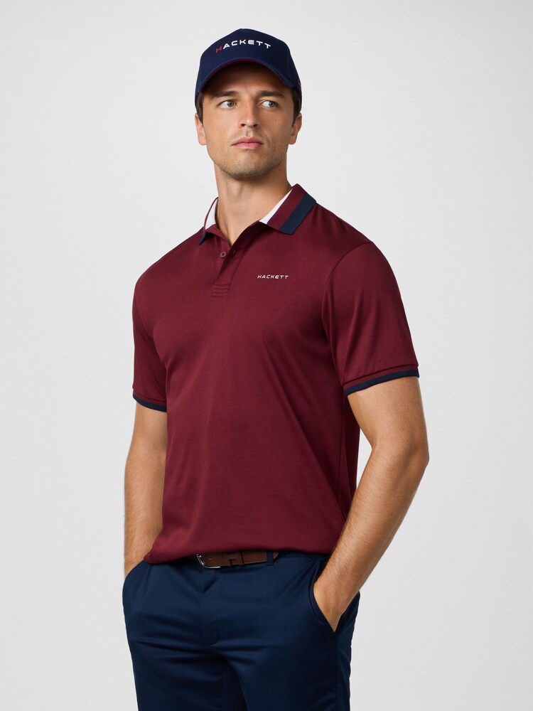 Hackett Multi Tipped Collar Polo Shirt - Image 1 of 6 Hackett Multi Tipped Collar Polo Shirt - Image 1 of 6