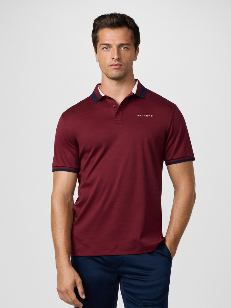 Hackett Multi Tipped Collar Polo Shirt - Image 2 of 6 Hackett Multi Tipped Collar Polo Shirt - Image 2 of 6