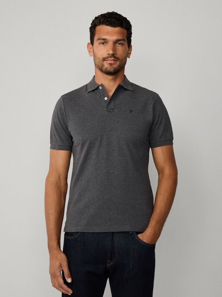 Hackett Embroidered Logo Pique Polo Shirt - Image 2 of 7