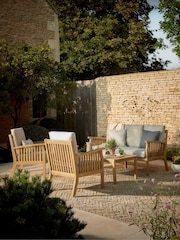 Cox & Cox Natural Taupe Ravenna Corner Set - Image 1 of 6