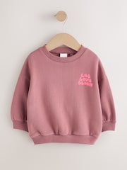 Mocha Brown Let Love Bloom Crew Neck Sweatshirt (3mths-7yrs) - Image 4 of 7