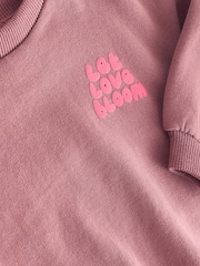 Mocha Brown Let Love Bloom Crew Neck Sweatshirt (3mths-7yrs) - Image 7 of 7